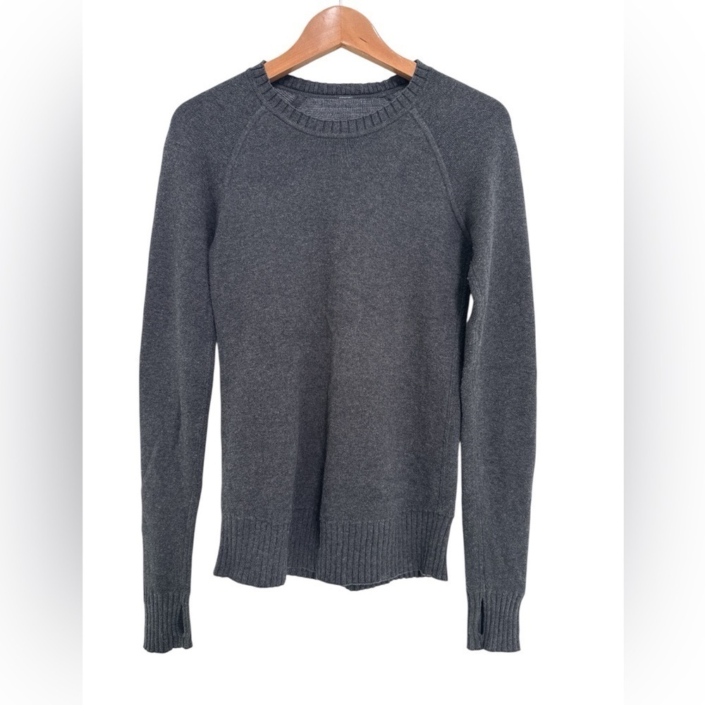 LULULEMON Still Lotus Reversible Sweater Women’s Gray Crew neck